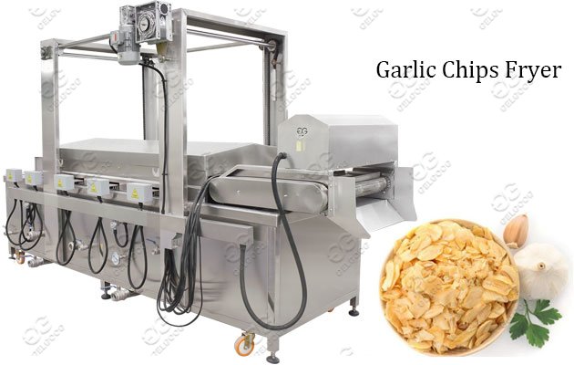garlic chips frying machine 