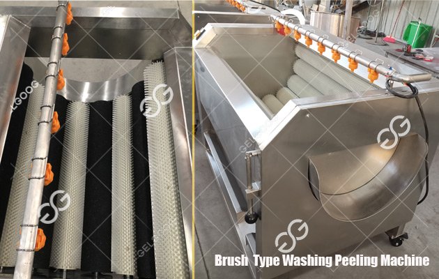 potato washing peeling machine details 
