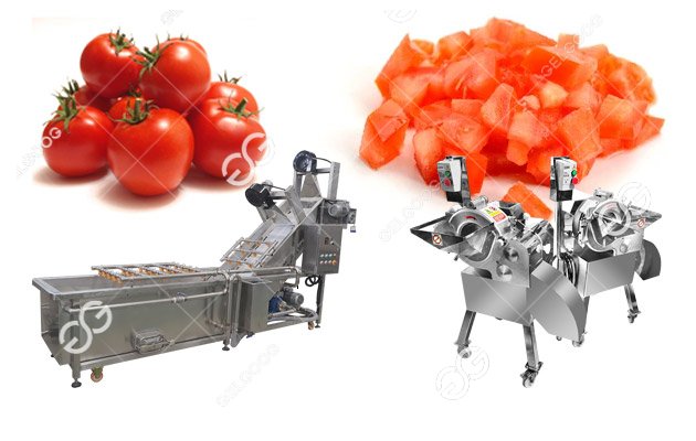 Commercial Tomato Washing And Dicing Line