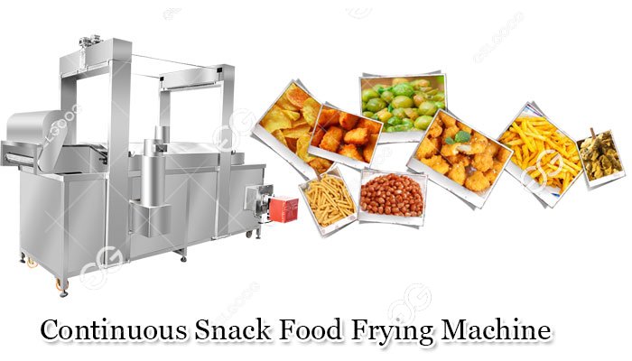 continuous snack food frying machine 