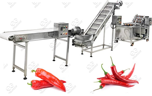 chili pepper washing processing line
