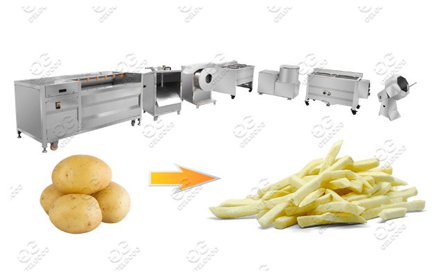 small scale fries making line