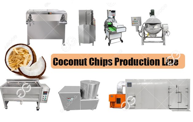 commercial use coconut chips line